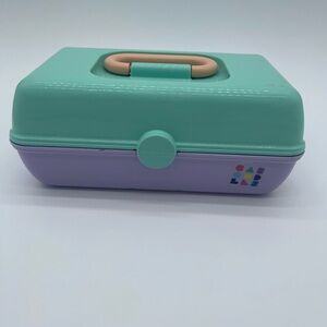 CABOODLE Pretty In Petite Retro Small Organizer Makeup Case Mirror Mint Lilac